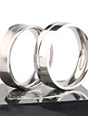 daires amantes de acero de titanio anillos (juego de 2 piezas)