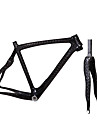 700C Full Carbon Feather Light Snake Shaped Diamond Road Bike Frame with Rigid Fork Natural Color
