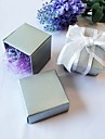 Square Favor Box In Pearl Silver (Set of 24)
