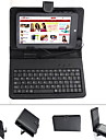 beschermende lederen toetsenbord geval voor 7 inch tablet pc (usb-poort)