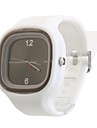 Montre à Quartz, Bracelet en Silicone - Blanche