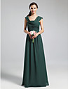 A-line Cowl Floor-length Chiffon Bridesmaid Dress 