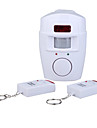de movimiento infrarrojo inalámbrico de forma independiente la detección de sistema de alarma con dos controles remotos x seguridad para el hogar