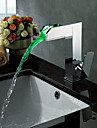 fargeendringen ledet bathroom sink tappekran - blad serien