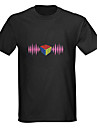 Sound und Musik aktiviert Spektrum VU-Meter el Visualizer T-Shirt (4 * aaa)