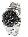 moda hombre negro astilla marcar banda reloj de pulsera