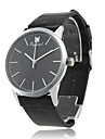 japanese pc bevegelse svart pu bandet armbåndsur sølv tilfellet svart dial