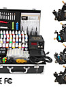 4 Cast Iron Tattoo Gun Kit for Lining and Shading (40 8ml Colors Included)
