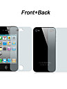 Pantallas de Protección Transparente Frontal y Posterior Con Tela de Limpieza para iPhone 4/4S 