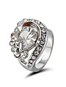 aleación brillante anillo de diamantes de imitación plateado más colores disponibles