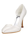 Satin Upper Stiletto Heel Pumps With Ruched Wedding Shoes More Colors Available