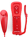 2-i-ett MotionPlus fjernkontroll og Nunchuk + sak for Wii (rød)