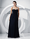 A-line Scoop Floor-length Chiffon Evening Dress 