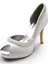 top satin de qualité supérieure hauts talons peep-orteils avec couleurs de mariage shoes.more sequin mariée disponibles (0984-R-005)