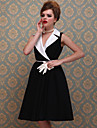 ts d'epoca elegante abito bianco colletto pieno svolgimento