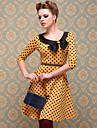 TS VINTAGE Polka Dot Jersey Dress(Exclude Belt)