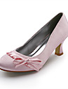 Top-Qualität Satin oberen High Heels geschlossenen Zehen Fashion-Schuh (0984-r-032)