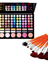 Silky 78 Colors Makeup Eye Shadow Palette and Blushers (with Free Brushes)