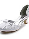 Top-Qualität Satin oberen Ferse geschlossene Zehen mit Schleife Hochzeit Schuhe / Brautschuhe (A2100). mehr Farben erhältlich