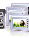quatro de 7 polegadas TFT colorido LCD de vídeo porta telefone sistema de interfone com câmera à prova d'água (420 TVL)