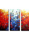 met de hand geschilderd abstract olieverfschilderij met gestrekte frame - set van 3