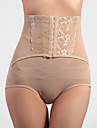 High Waist Front Busk Closure Shapewear Panties In Chinlon And Spandex