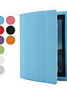 Slim Soft Smart PU Leather Cover Hard Plastic Case for iPad 2/3/4 (Assorted Colors)
