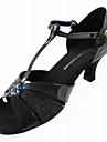 Personalizado T-correa de cuero brillante y brillo latino / zapatos de salón de baile (más colores)