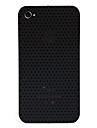 Ultra Thin Rubber Matte Mesh Hard Case Cover for iPhone 4 and 4S (Black)