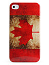 Protective Retro Style Polycarbonate Case for iPhone 4 and 4S (Canadian Flag)