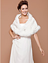 Faux Fur Bridal Wedding Shawl