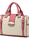 dame de la mode de PU beige sac fourre-tout avec des ceintures et des poignées en différentes couleurs