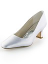 Satin-Blockabsatz Karree Hochzeit / Party-Abend Schuhe (weitere Farben)