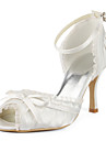 NORMA - Sandália para Casamento Salto Stiletto em Cetim