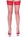 Red Lace Sexy Transparent Net Stockings