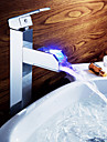 Sprinkle® by Lightinthebox - Color Changing LED Waterall Bathroom Sink Faucet (Tall) 