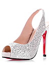 satijn bovenste naaldhak pumps / slingbacks met strass bruiloft / feest schoenen