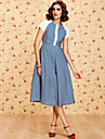 TS VINTAGE 1950s Striped Midi Dress