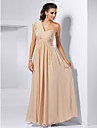 Sheath/Column One Shoulder Floor-length Chiffon Evening Dress 
