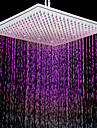 Contemporary 7 Colors Changing LED Chrome Shower Faucet Head of 12 inch