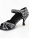 Customized Suede Arch Strap Latin / Ballroom Dance Performance Shoes With Buckle