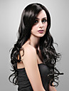 capless extra haute qualité à long look naturel synthétique perruque noire cheveux bouclés (9052 1b)