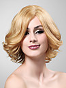 100% Human Hair Capless Short Curly Blonde Wig