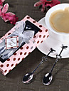 Silver Teacups Spoon Set Wedding Favor