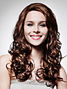 Lace Front Long High Quality Synthetic Dark Brown Curly Hair Wig