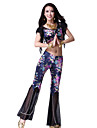 Dancewear Velvet Tulle Belly Dance Top and Bottom for Ladies More Colors