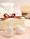"Love Birds In The Window" Ceramic Salt & Pepper Shakers Wedding Favor (Set of 2)