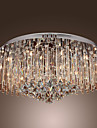 240W krystal flush mount med 18 lys i runde (G4 pære base)