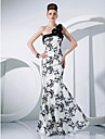 Trumpet/Mermaid One Shoulder Floor-length Taffeta Evening Dress