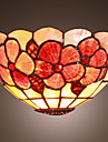 Tiffany Style Wall Light with Floral Pattern - Warm Light